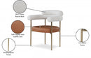 Blake Boucle Fabric and Faux Leather Dining Chair