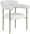 Blake Boucle Fabric and Faux Leather Dining Chair