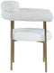 Blake Boucle Fabric and Faux Leather Dining Chair