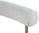 Blake Boucle Fabric and Faux Leather Dining Chair