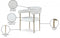 Blake Boucle Fabric and Faux Leather Dining Chair