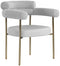 Blake Boucle Fabric and Faux Leather Dining Chair