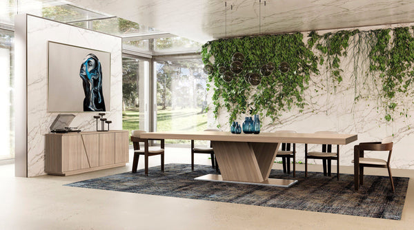 Nova Domus Victoria - Italian Modern Walnut Caracalla Extendable Dining Table