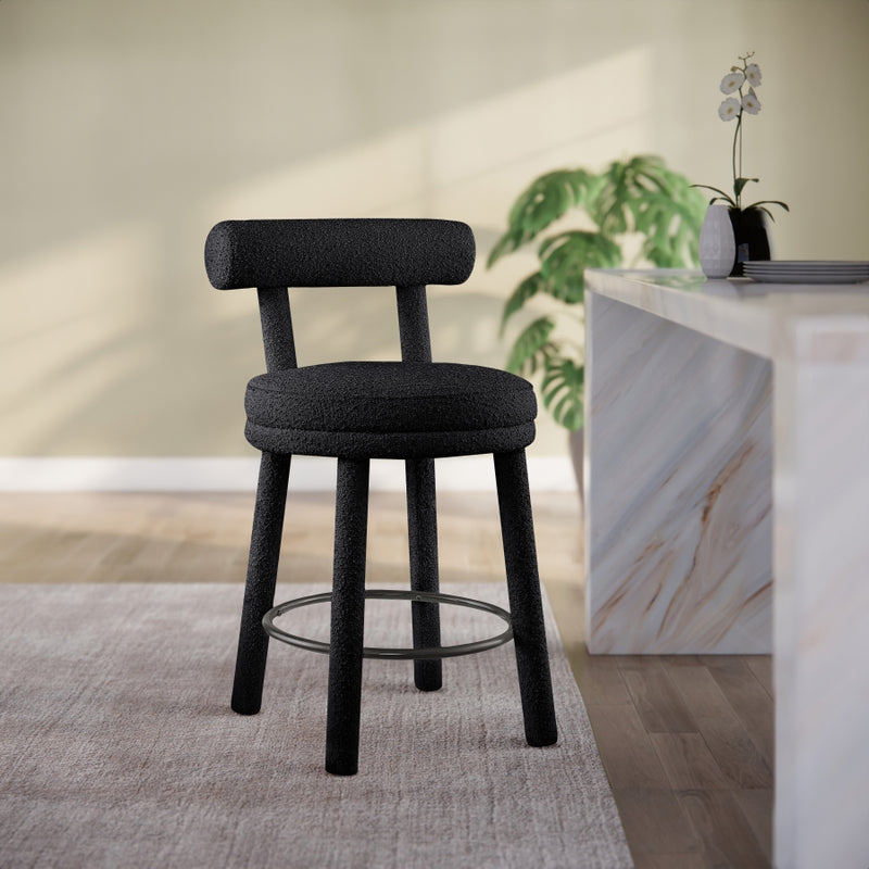Parlor Boucle Fabric Bar / Counter Stools
