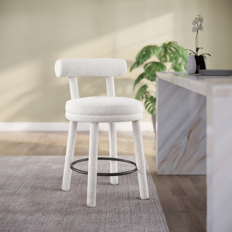 Parlor Boucle Fabric Bar / Counter Stools