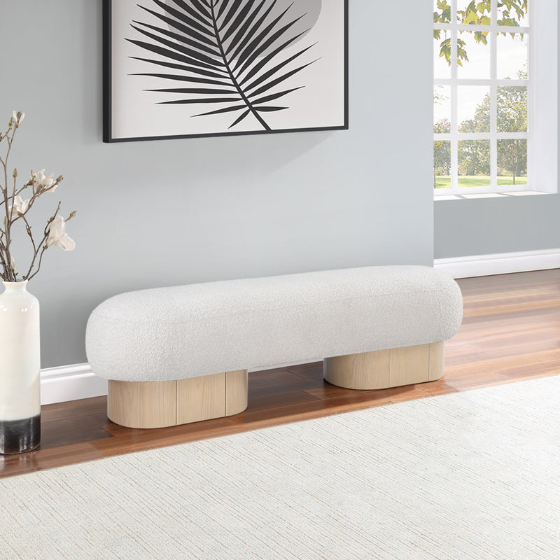 Robertson Boucle Fabric Bench