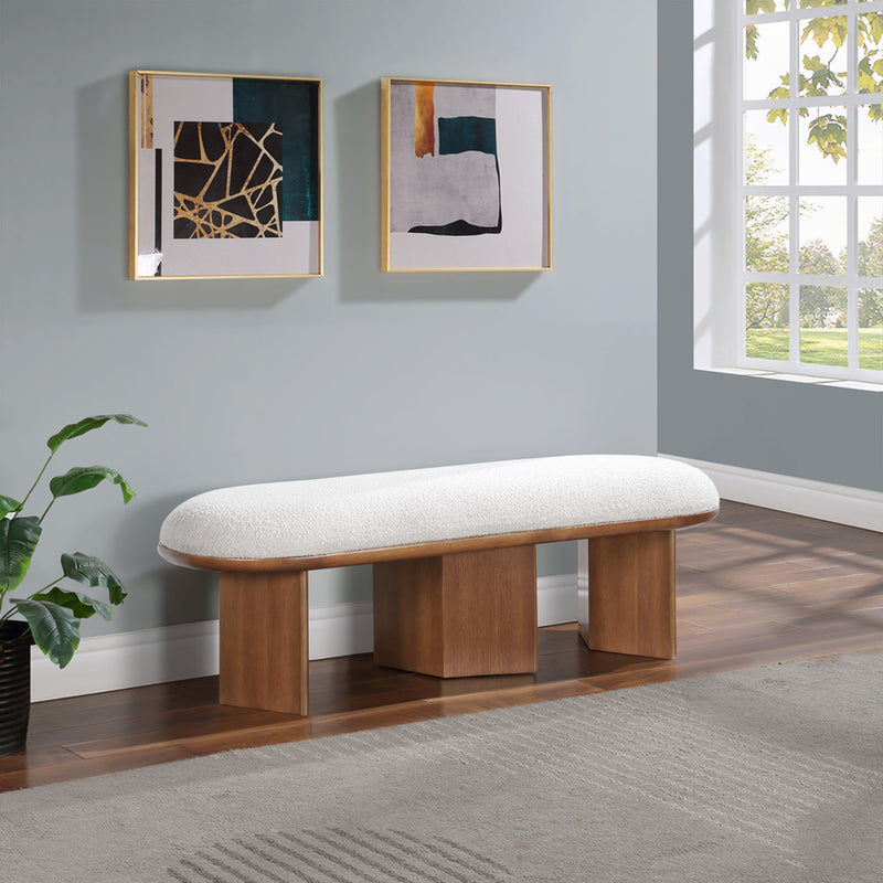 Wilshire Boucle Fabric Bench
