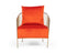 Modrest Loveland - Glam Orange Velvet Accent Chair