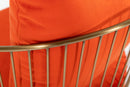 Modrest Loveland - Glam Orange Velvet Accent Chair
