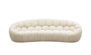 Divani Casa Yolonda - Modern Curved Off-White Fabric Sofa