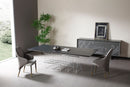 Modrest Hawick - Contemporary Dark Grey + Abstract White Paint Buffet