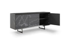 Modrest Hawick - Contemporary Dark Grey + Abstract White Paint Buffet