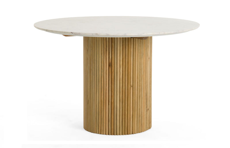 Modrest - Cambridge White Marble & Mango Round Dining Table