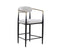 Modrest Buchtel - Mid-Century Modern Light Grey + Gold Arm + Black Counter Chair