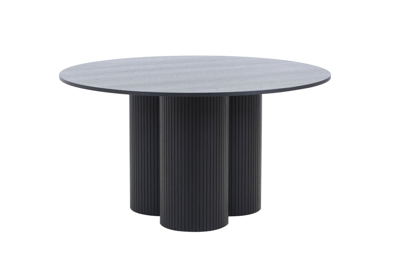 Modrest Depew - Mid-Century Modern Black Oak Round Dining Table