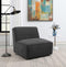 Cobie Upholstered Swivel Armless Chair Natural
