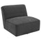 Cobie Upholstered Swivel Armless Chair Natural