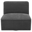 Cobie Upholstered Swivel Armless Chair Natural
