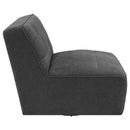 Cobie Upholstered Swivel Armless Chair Natural