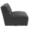 Cobie Upholstered Swivel Armless Chair Natural