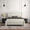 Burke Upholstered Platform Bed in Cottage Cheese Boucle