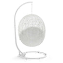 Hide Outdoor Patio Swing Chair With Stand in White
