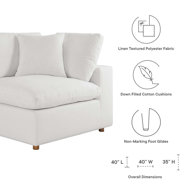 Cloud Down Filled  3 Piece Modular Sofa