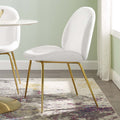 Scoop Gold Legs Velvet Dining Chair