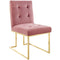 Stainless Steel Performance Velvet Dining Chair