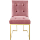 Stainless Steel Performance Velvet Dining Chair