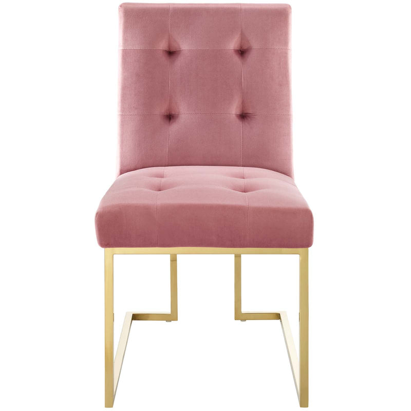Stainless Steel Performance Velvet Dining Chair