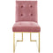 Stainless Steel Performance Velvet Dining Chair