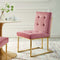 Stainless Steel Performance Velvet Dining Chair