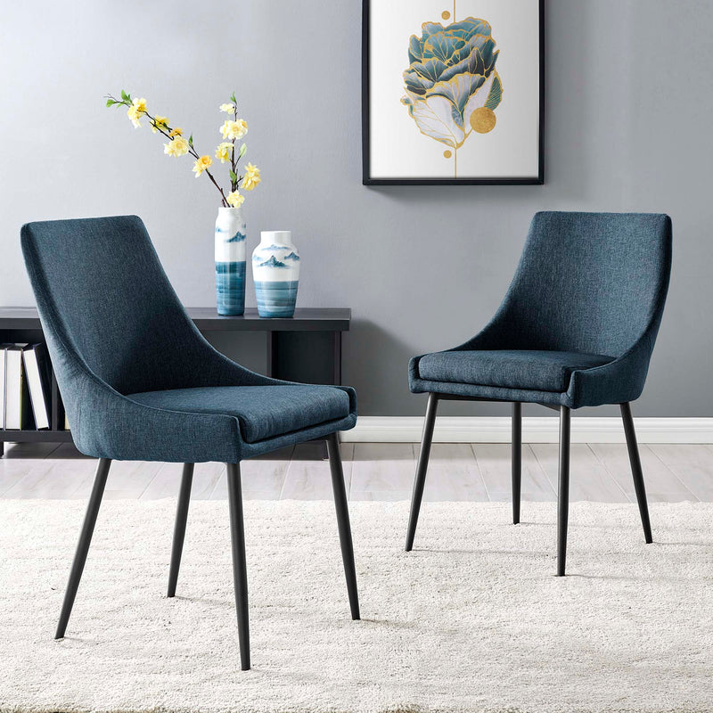 Upholstered Fabric Dining Chairs - Set of 2