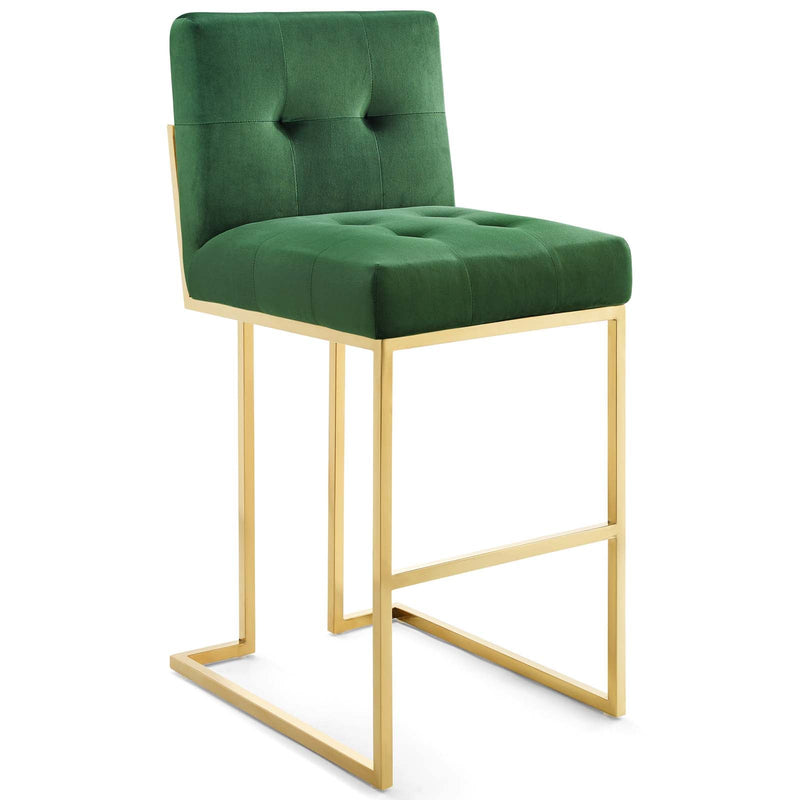 Privy Velvet Bar Stool