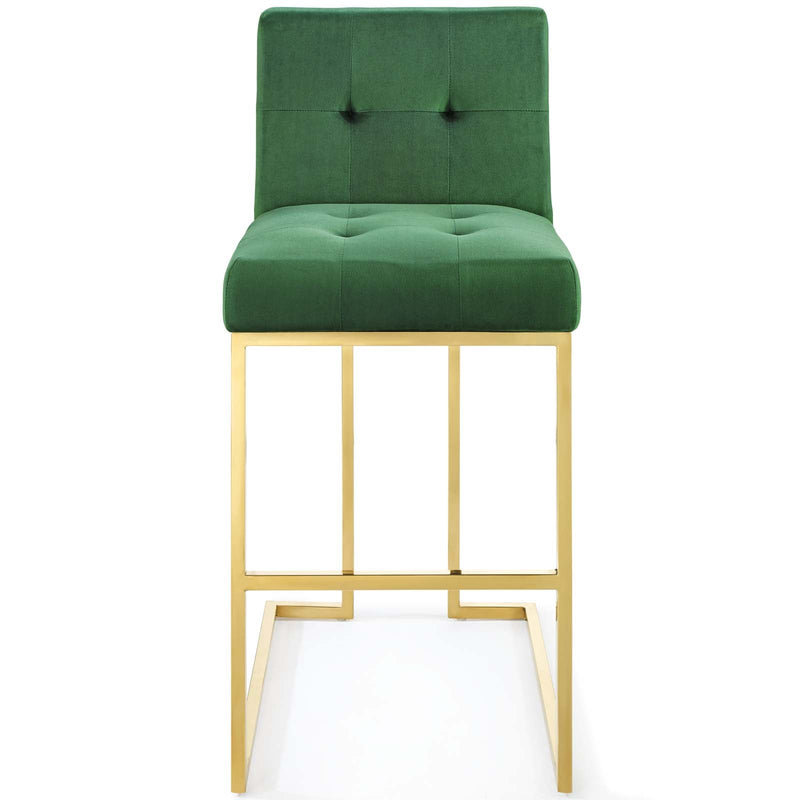 Privy Velvet Bar Stool