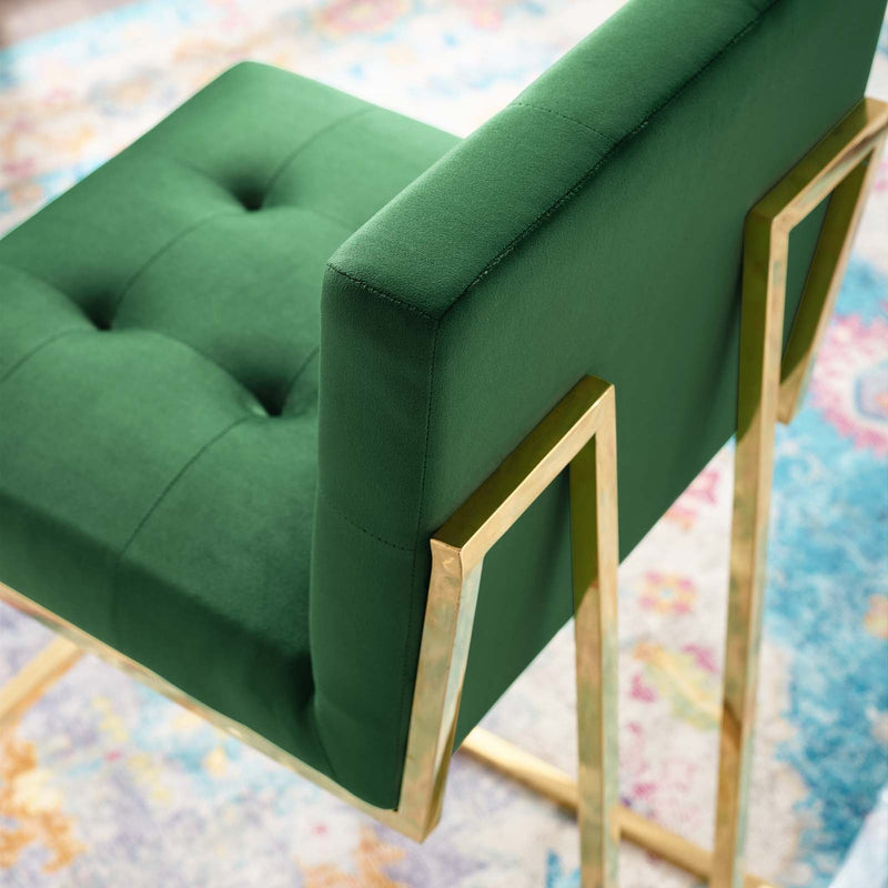 Privy Velvet Bar Stool