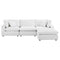 Commix Down Filled Overstuffed Performance Velvet 4-Piece Sectional Sofa