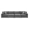 Commix Down Filled Overstuffed Performance Velvet 4-Seater Sofa