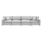 Commix Down Filled Overstuffed Performance Velvet 4-Seater Sofa