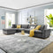Commix Down Filled Overstuffed Performance Velvet 5-Piece Sectional Sofa