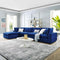 Commix Down Filled Overstuffed Performance Velvet 5-Piece Sectional Sofa