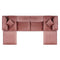 Commix Down Filled Overstuffed Performance Velvet 6-Piece Sectional Sofa