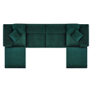 Commix Down Filled Overstuffed Performance Velvet 6-Piece Sectional Sofa