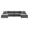Commix Down Filled Overstuffed Performance Velvet 6-Piece Sectional Sofa