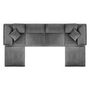Commix Down Filled Overstuffed Performance Velvet 6-Piece Sectional Sofa