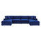 Commix Down Filled Overstuffed Performance Velvet 6-Piece Sectional Sofa