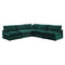 Commix Down Filled Overstuffed Performance Velvet 5-Piece Sectional Sofa