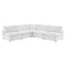 Commix Down Filled Overstuffed Performance Velvet 5-Piece Sectional Sofa