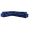 Commix Down Filled Overstuffed Performance Velvet 6-Piece Sectional Sofa